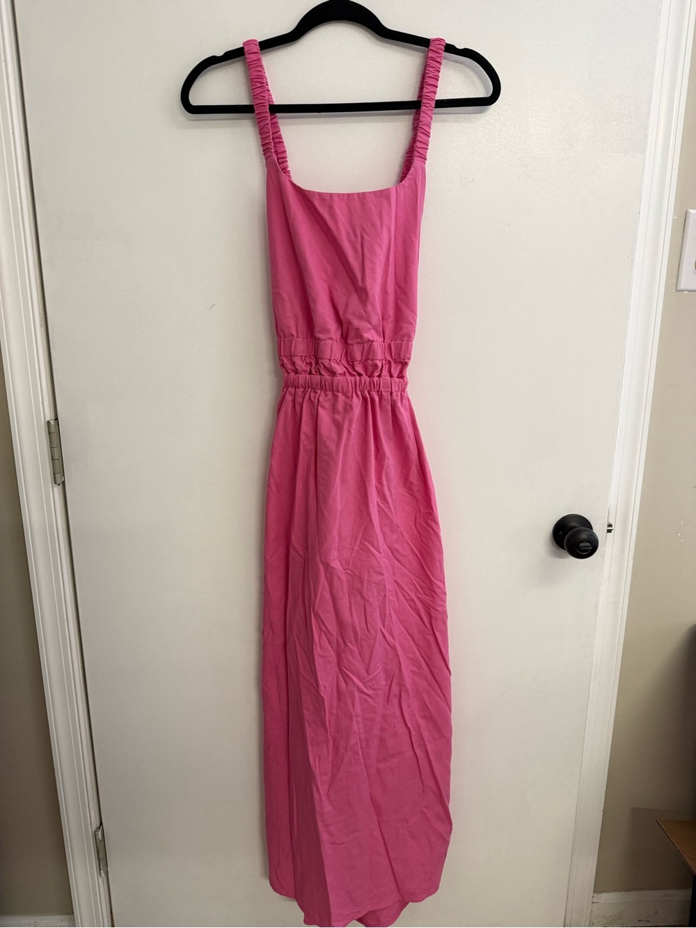 Women’s Pink Ruched-Strap Romper